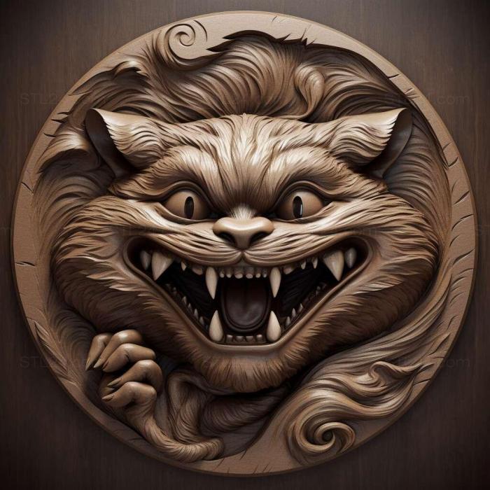 Nature and animals (cheshire cat 3, NATURE_4675) 3D models for cnc